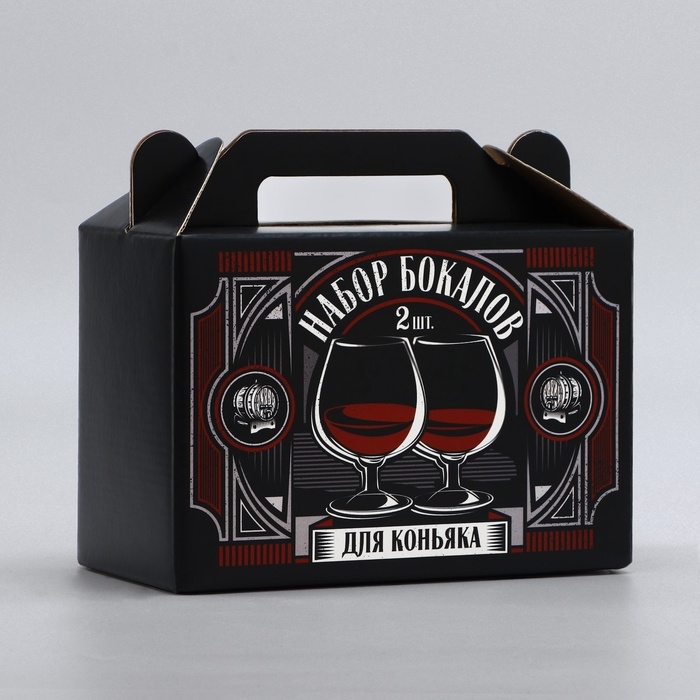 Подарочный набор бокалов для коньяка &laquo;Никогда не сдавайся&raquo;, 265 мл