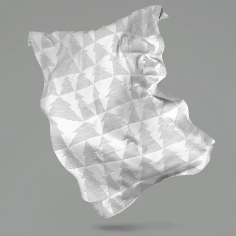 Плед &laquo;Танцующий лес&raquo;, белый с серебром