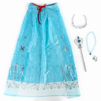 Карнавальный набор «Снежная принцесса»: плащ, корона, кулон, серьги, палочка Карнавальный набор «Снежная принцесса»: плащ, корона, кулон, серьги, палочка