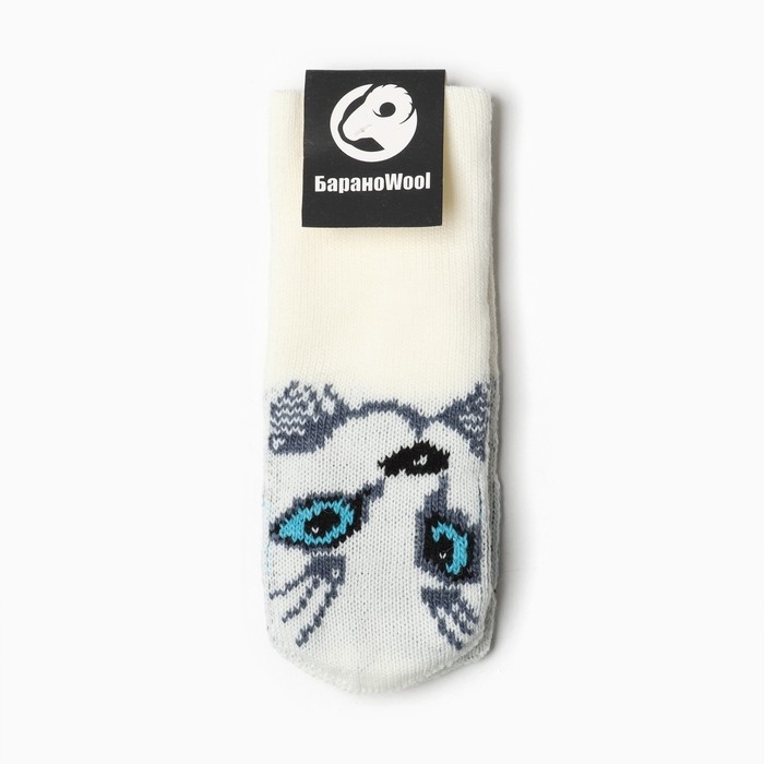 Варежки женские, цвет белый, размер 18 Варежки женские, цвет белый, размер 18