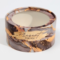 Коробка для макарун, кондитерская упаковка тубус с окном, «Мрамор» 12 х 12 х 5 см Коробка для макарун, кондитерская упаковка тубус с окном, «Мрамор» 12 х 12 х 5 см