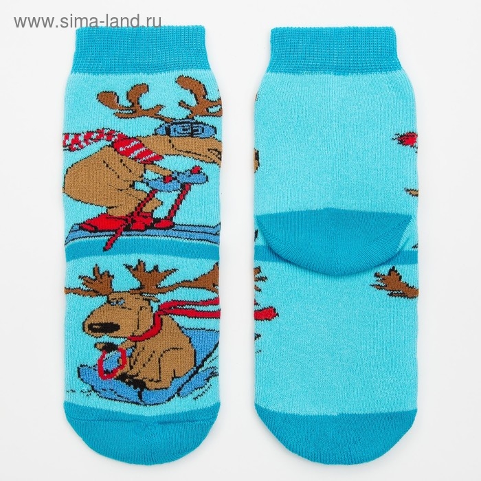 Носки детские махровые, цвет светло-бирюзовый, размер 16-18 Носки детские махровые, цвет светло-бирюзовый, размер 16-18