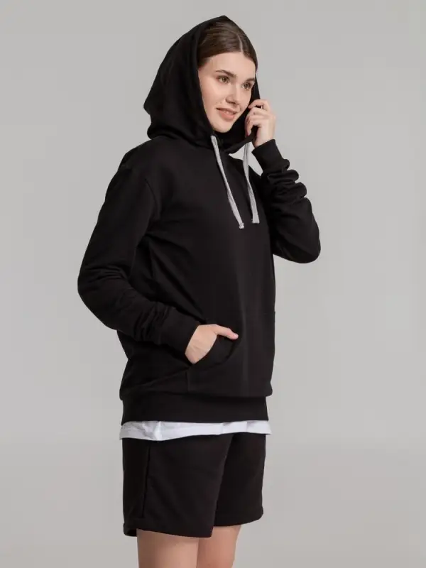 Толстовка с капюшоном Unit Kirenga черная, размер S