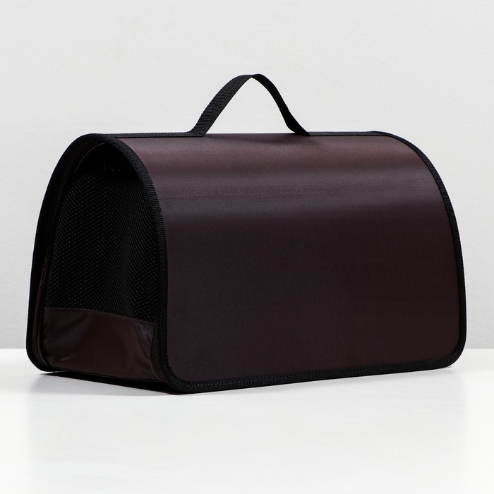 Сумка - переноска для животных жесткая №3, нейлон, 43 х 28 х 22 см, коричневая Сумка - переноска для животных жесткая №3, нейлон, 43 х 28 х 22 см, коричневая