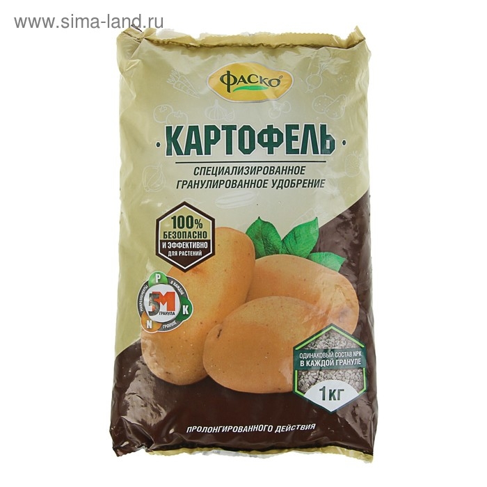 Удобрение минеральное сухое Фаско 5М, тукосмесь, Картофель, 1 кг Удобрение минеральное сухое Фаско 5М, тукосмесь, Картофель, 1 кг
