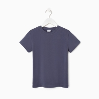 Футболка детская Basic line цвет графитовый, рост 158