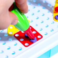 Конструктор Болтовая мозаика &laquo;Объёмные фигуры&raquo;, с отвёрткой и основанием, 189 деталей