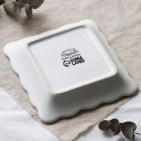 Тарелка глубокая керамическая &laquo;Самоцвет&raquo;, 14 х 14 см, цвет бежевый