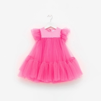 Платье для девочки с пышной юбкой KAFTAN, рост 86-92, цвет ярко-розовый