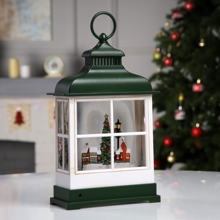 Светодиодная фигура &laquo;Хоровод в фонаре&raquo; 16.5 &times; 26.5 &times; 7.8 см, пластик, батарейки ААх3 (не в комплекте), USB, свечение тёплое белое