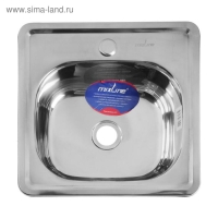 Мойка кухонная MIXLINE 531266, врезная, толщина 0.6 мм, 38х38х15 см, вып. 1 1/2", гофросифон Мойка кухонная MIXLINE 531266, врезная, толщина 0.6 мм, 38х38х15 см, вып. 1 1/2", гофросифон