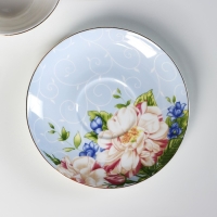 Чайная пара фарфоровая &laquo;Чайная роза&raquo;, 2 предмета: чашка 200 мл, блюдце d=15 см