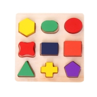 Головоломка «Изучаем цвета и фигуры», 9 объёмных фигур, МИКС Головоломка «Изучаем цвета и фигуры», 9 объёмных фигур, МИКС