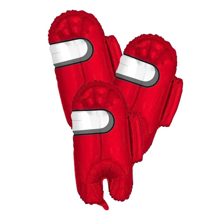 Шар фольгированный 26" &laquo;Космонавтик&raquo;, фигура, набор 3 шт., цвет красный