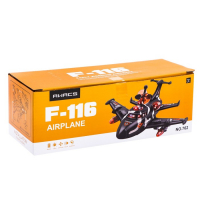Самолет F-116, свет и звук, работает от батареек, цвет коричневый Самолет F-116, свет и звук, работает от батареек, цвет коричневый