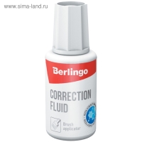 Корректирующая жидкость 20 мл Berlingo, на химической основе, с кисточкой Корректирующая жидкость 20 мл Berlingo, на химической основе, с кисточкой