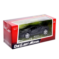 Машина металлическая &laquo;ГиперКар&raquo;, 1:32, инерция, открываются двери, цвет чёрный