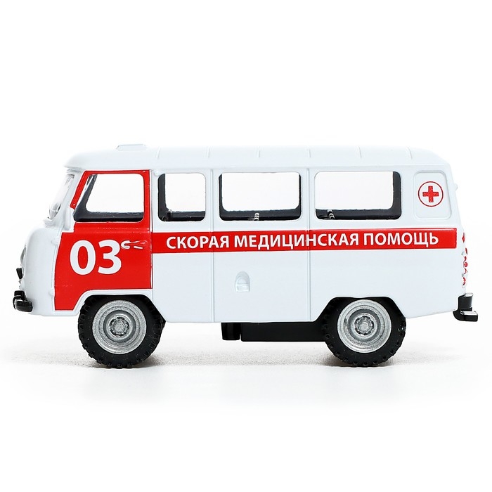 Машина металлическая &laquo;УАЗ-3962. Скорая помощь&raquo;, инерция, 1;43