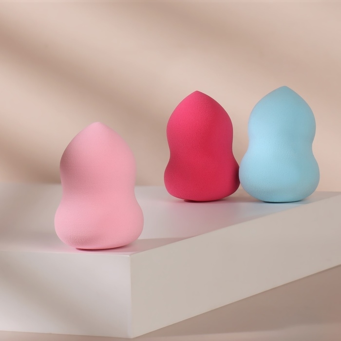 Спонж для макияжа &laquo;Амфора&raquo;, 6 &times; 4 см, увеличивается при намокании, цвет МИКС