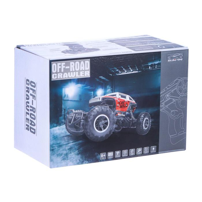 Джип радиоуправляемый &laquo;Пикап&raquo;, работает от аккумулятора, цвет красный