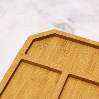 Менажница, набор 2 шт., дерево &laquo;Посуда Уют &raquo;, монстера 30х30 см., менажница 30х30 см.