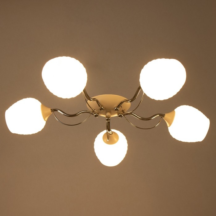 Люстра "Элия" 5хЕ27 40Вт бело-хромовый 49х49х18 см BayerLux