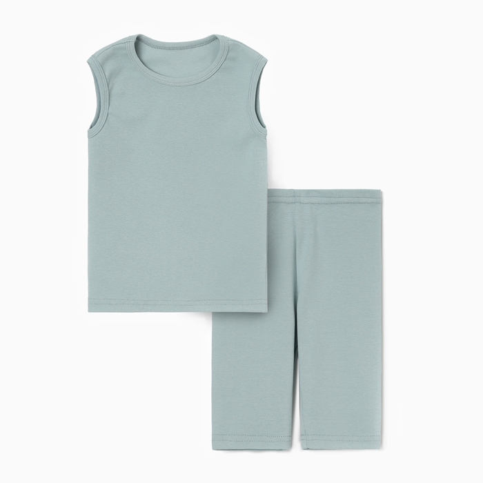 Комплект для девочки (майка и велосипедки) MINAKU, цвет голубой, рост 116 см Комплект для девочки (майка и велосипедки) MINAKU, цвет голубой, рост 116 см