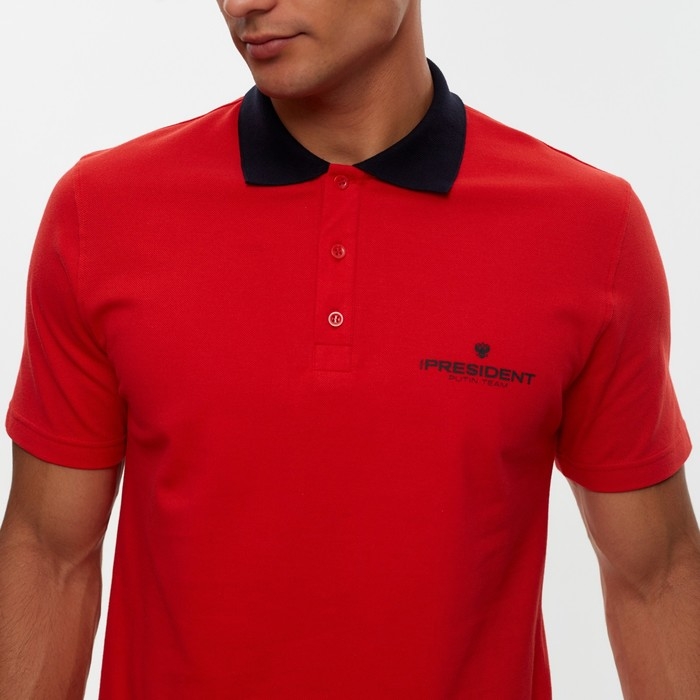 Поло President, размер XL, цвет красный