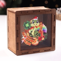 Копилка новогодняя "Богатого Года!" символ года, клевер, 14 х 14 х 8 см Копилка новогодняя "Богатого Года!" символ года, клевер, 14 х 14 х 8 см