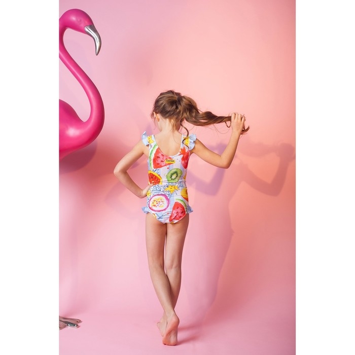 Купальник KAFTAN Купальник KAFTAN "Fruits", рост 110-116 (32), цвет голубой/белый