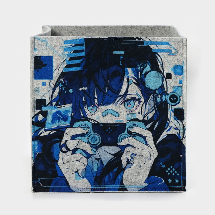 Органайзер для хранения &laquo;Аниме&raquo;, 30&times;30&times;30 см, 24 л, серый