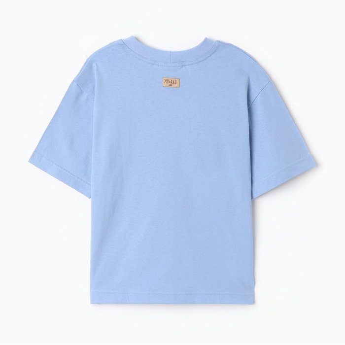 Футболка детская MINAKU, цвет голубой, рост 110 см