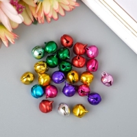 Набор декора для творчества металл "Колокольчики цветные" (набор 25 шт), d-1 см, 12х10 см Набор декора для творчества металл "Колокольчики цветные" (набор 25 шт), d-1 см, 12х10 см