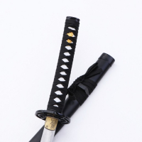 Сувенирное оружие &laquo;Катана на подставке&raquo;, чёрные ножны с иероглифами, 104см