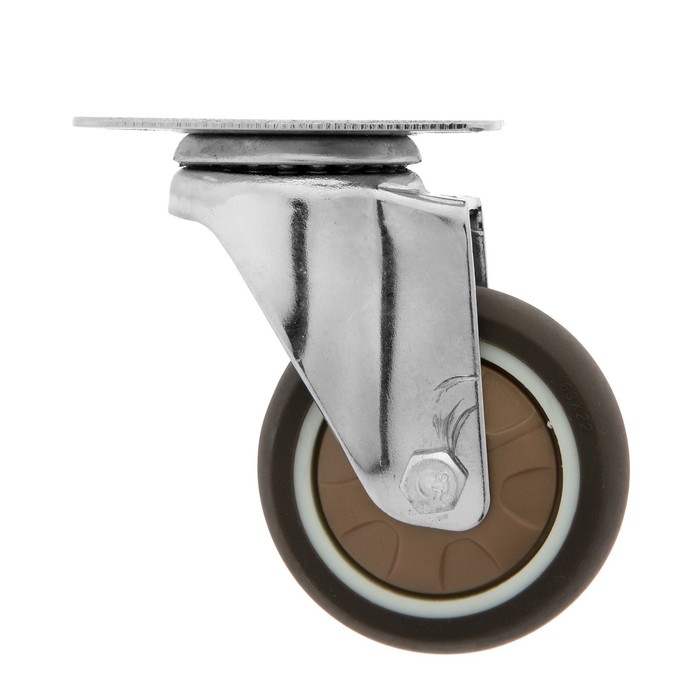 Колесо мебельное CAPPIO d=62,на площадке, поворотное, мягкий ход, покрытие TPR Колесо мебельное CAPPIO d=62,на площадке, поворотное, мягкий ход, покрытие TPR