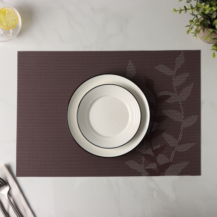 Салфетка сервировочная на стол Доляна «Росток», 45×30 см, цвет серый Салфетка сервировочная на стол Доляна «Росток», 45×30 см, цвет серый