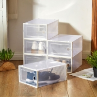 Коробка для хранения обуви с дверцей Доляна Middle size, 24&times;33&times;14 см, 2 шт