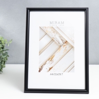 Фоторамка пластик "МИРАМ" 21х29,7 см, (A4) 641877, чёрный (пластиковый экран) Фоторамка пластик "МИРАМ" 21х29,7 см, (A4) 641877, чёрный (пластиковый экран)