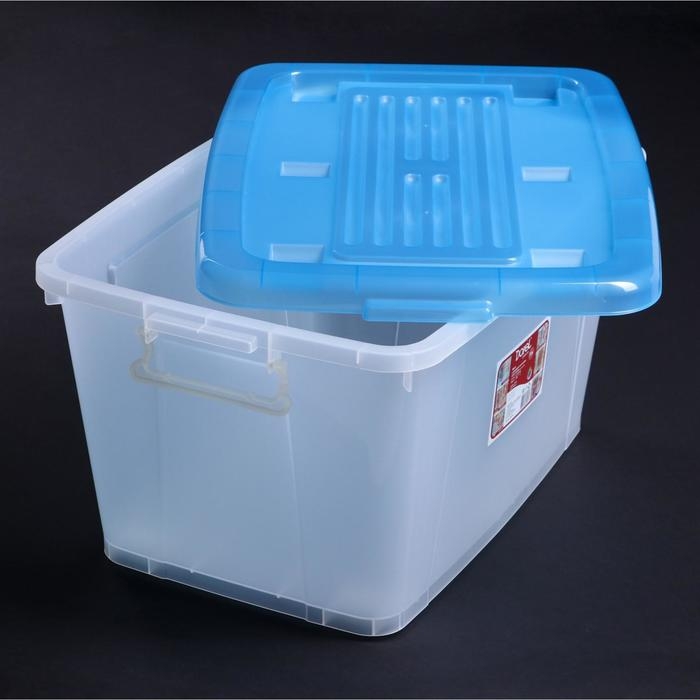 Ящик для хранения с крышкой Darel-box, 75 л, 70&times;49&times;37 см, цвет МИКС