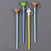 Трубочки для коктейля &laquo;Зверюшки&raquo;, 4 шт., цвета МИКС