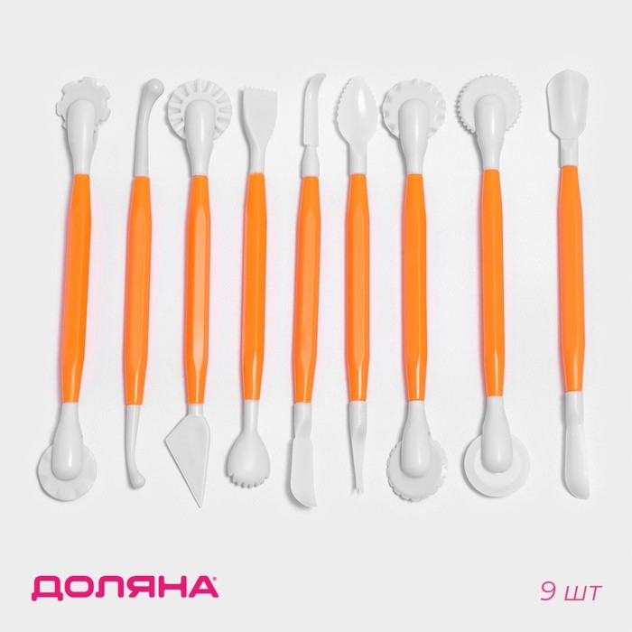 Набор для моделирования кондитерских украшений Доляна, 9 шт, 16,5 см Набор для моделирования кондитерских украшений Доляна, 9 шт, 16,5 см