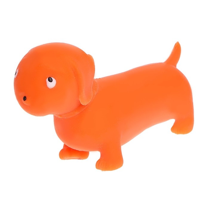 Антистресс сквиш мялка &laquo;Такса&raquo;, собака, с песком, цвета МИКС, в шоубоксе, тянучка