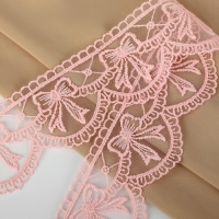 Кружево на сетке, 55 мм &times; 11 &plusmn; 1 м, цвет нежно-розовый