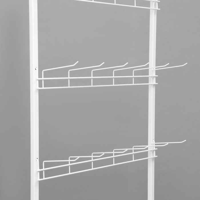 Стойка прикассовая, с крючками, 64&times;50&times;185 см, цвет белый