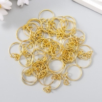 Основа для брелока кольцо металл с цепочкой золото 1,8х1,8 см набор 40 шт Основа для брелока кольцо металл с цепочкой золото 1,8х1,8 см набор 40 шт