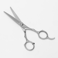 Ножницы парикмахерские с упором, лезвие &mdash; 5,5 см, цвет серебристый