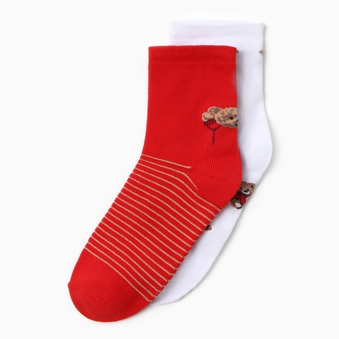 Новый год. Набор детских носков KAFTAN "Мишки" 2 пары, размер 18-20 см