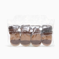 Ботинки высокие с чулком, набор 4 шт, размер 5 (подошва 5,5 х 5 см), коричневые Ботинки высокие с чулком, набор 4 шт, размер 5 (подошва 5,5 х 5 см), коричневые