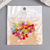 Пуговицы пластик для творчества 2 прокола "Цветные квадратики" микро набор 80 шт 0,6х0,6см Пуговицы пластик для творчества 2 прокола "Цветные квадратики" микро набор 80 шт 0,6х0,6см