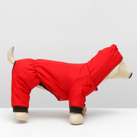 Комбинезон зимний для животных, L (ДС 28-30, ОГ 40-44 см, ОШ 32 см), красный